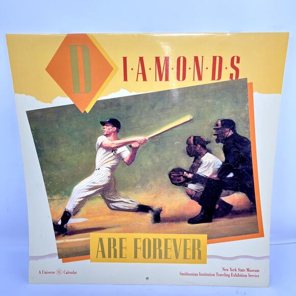 Diamonds are Forever 91 Calendar Smithsonian 89 Baseball Sports VTG Collect RARE - Picture 1 of 7